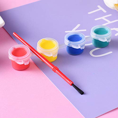 Healifty 6pcs Wooden Memo Clips Place Card Holders Unfinished Wood Ornaments Unpainted Flower Pot Miniature Desktop Decoration Ornaments with Pigment Healifty