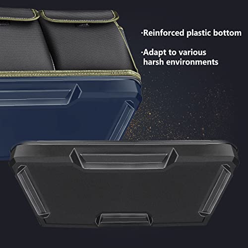 Tool Bag, Ounic 20 Inch Large Heavy Duty With Wide Mouth and Waterproof Strong Molded Base tool Organizer with Adjustable Shoulder Strap Specially Ounic