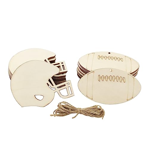 32 Pack Wood Football & Helmet Cutouts Football Helmet Shaped Wood Sli ...