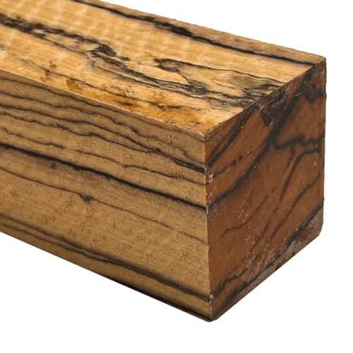 Exotic Wood Zone's Black and White Ebony/Pale Moon Turning Blanks | Square Lathe Hardwood Blocks (1, 1" x 1" x 12") Exotic Wood Zone
