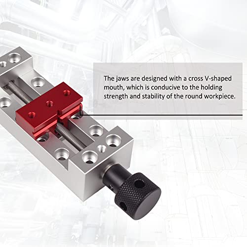RATTMMOTOR Upgrade CNC Router Mini Vise Clamp, High-Precision DIY Engraver Machine Hold Down Clamp Mini Right Angle Vise, Working Range 65mm for DIY RATTMMOTOR