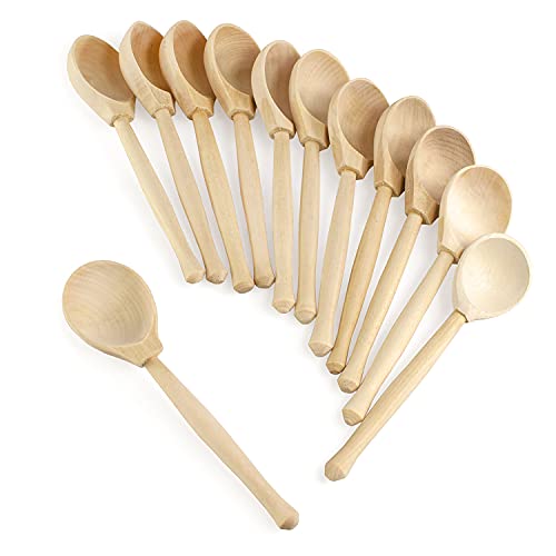 Ulanik Unfinished Wooden Spoons Toddler Montessori Toys for 3 Year Old + Kids Fine Motor Toys for Scooping & DIY Painting Pyrography Decoupage Crafts Ulanik