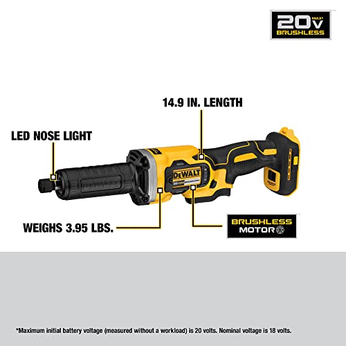 DEWALT 20V MAX* Die Grinder, Variable Speed, 1-1/2-Inch, Tool Only (DCG426B) DEWALT