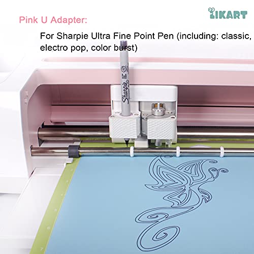 Pen Adapter Set for Cricut Maker 3/Maker/Explore 3/Air 2/Air, 6 Pack Pen Holders Compatible with Sharpie Fine Point Markers/Ultra Fine Point LIKART