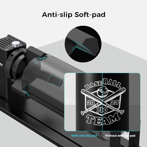 Official Creality Rotary Kit Pro, Laser Rotary Roller 3 in 1 Multi-Function Engraving Accessories for Laser Engraver, Jaw Chuck Rotary for Engraving Creality