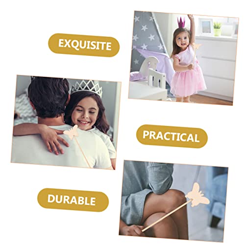 Toyvian 12 Pcs Wand Diy Princess Wand Kit Unfinished Fairy Wands Butterfly Wand Fairy Wand Crafts Diy Painting Toys Kids Princess Diy Fairy Wand Toyvian