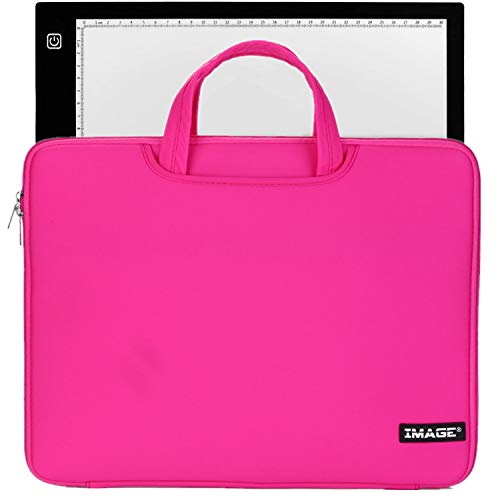 Protective Case for A4 Light Box,IMAGE Carrying Bag Travel Storage Case Pouch Cover with Pockets, for A4 Tracing LED Light Pad Coloring Board & IMAGE