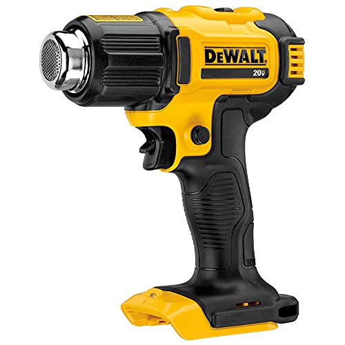 DEWALT 20V MAX Heat Gun, Cordless, Up to 990 Degrees, 42 Minutes of Run Time, LED Light, Bare Tool Only (DCE530B) DEWALT