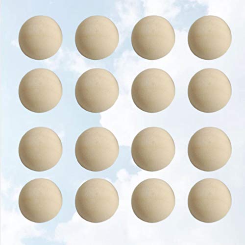 SUPVOX 20pcs Split Wood Balls Unfinished Half Wooden Balls to Paint DIY Christmas Ornament Crafts 40mm SUPVOX
