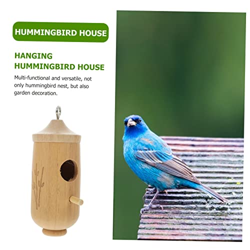 SUPVOX Hummingbird House Rustic Birdhouses Unfinished Birdhouses Outdoor Bird House Bird Breeder Outdoor Bird Aviary Small Outdoor Decoration Hanging SUPVOX