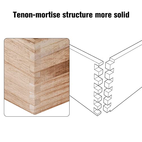 WuGeShop Wood Pen Pencil Holder for Desk, 4 Compartment Pen Holder Organizer, Rustic Desktop Stationery Organizer Pencil Stand Holder for Marker, WuGeShop