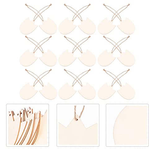 20Pcs Unfinished Wooden Cutouts Tulip Flower Wooden Slices DIY Wooden Embellishment Blank Wood Pieces for DIY Arts Crafts Wedding Decorations VOSAREA