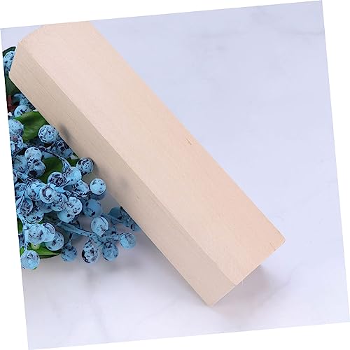 TEHAUX 8pcs Carved Wooden Strips Unfinished Wooden Ornaments Unfinished Wood Blocks Wood Whittling Blocks Unfinished Wooden Crafts Wood Squrae Sticks TEHAUX