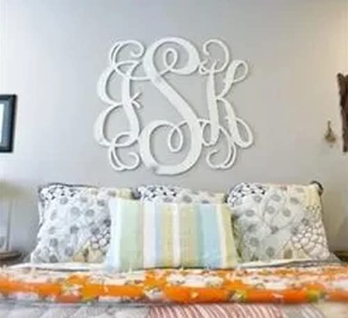 Wooden Craft Cutouts 6in-10in, 3-Letter Wooden Monogram, Unfinished Wood Letters, Nursery Decor, Wood Wall Hanging, Wall Art, DIY, Car Charm Wooden Craft Cutouts