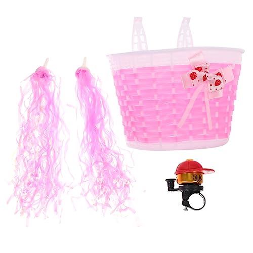 BESPORTBLE 4PCS Kid Scooter Girls Suit Kid Bike Basket Kids'+Bicycles Basket for Kids Bike Bike Basket Bike Tassels Bike Ring Horn Kids Bicycle BESPORTBLE