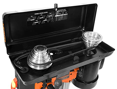 WEN 4206T 2.3-Amp 8-Inch 5-Speed Cast Iron Benchtop Drill Press,Black,Orange WEN