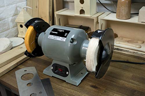 LINE10 Tools Buffing Wheel for Bench Grinder, Set of 2, 6 Inch, Yellow Firm and White Soft, Extra Thick LINE10 Tools