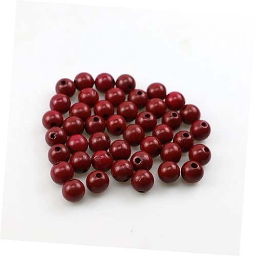 Tofficu 400 Pcs Solid Wood Beading DIY Jewelry Beads Natural Wood Beads Wood Loose Beads Macrame Making Beads DIY Loose Beads Unfinished Wood Beads Tofficu