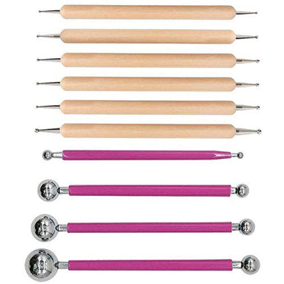 ABenkle 10Pcs Dotting Tools Ball Styluses for Rock Painting, Pottery Clay Modeling Embossing Art Mandala