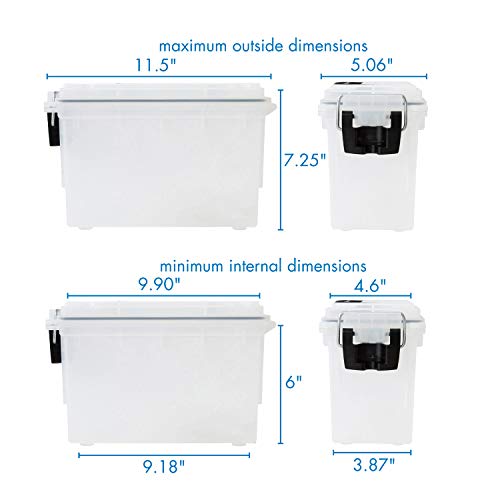 Logix 12535 Stackable Craft Storage Box with Handle, Locking Art Supply , Plastic Containers with Lids, Craft Organizer , Frost Logix