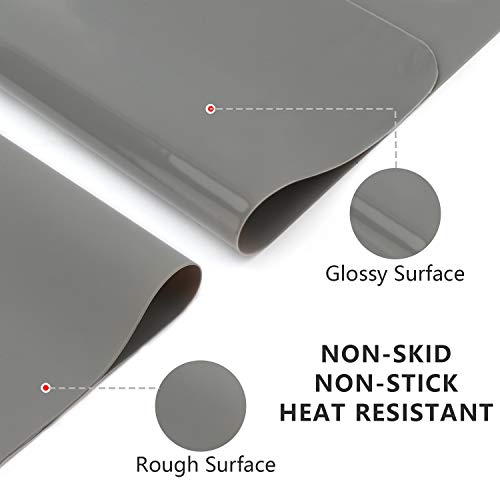 3 Pack Silicone Sheet for Crafts, Resin Jewelry Casting Molds Mat, Food Grade Silicone Placemat, Multipurpose Table Protector, Nonstick Nonskid Gartful