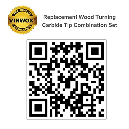 VINWOX 20" Full Size 4 PCS Carbide Wood Lathe Turning Tool Set, Carbide Wood Lathe Chisel Set, Carbide Lathe Turning Tool, Carbide Turning Tool VINWOX