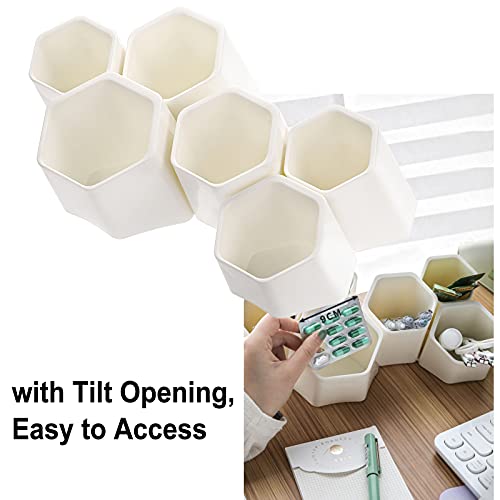 BTSKY Hexagonal Creative Pen Holder, Pen Container, Brush Pot, Combination Desktop Storage Organizer, Creative Hanging Planter Holder Multifunctional BTSKY