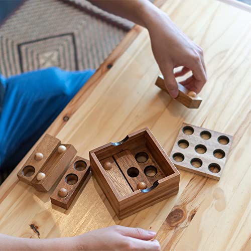 BSIRI Wooden Board Games Educational Sets Classic for Coffee Table or Home Decor and Living Room Decor Rustic Golf Game (Gopher Holes) Made by Wooden BSIRI