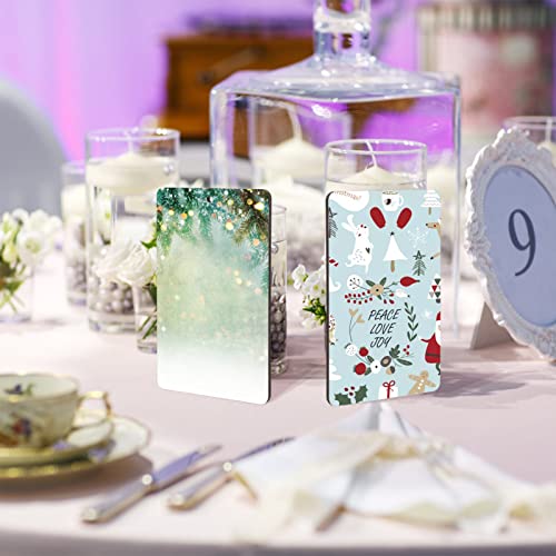 Wyleaves Sublimation Ornament Blanks, 20 PCS Sublimation Blanks Double Sized MDF Christmas Sublimation Ornaments Bulk for Gift Decoration, Vertical Wyleaves