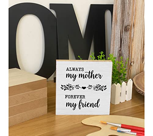 5 Pack Thick MDF Wood Blocks Unfinished Wooden Squares for Crafts Memorial Sign(6x6x1 in) Cregugua