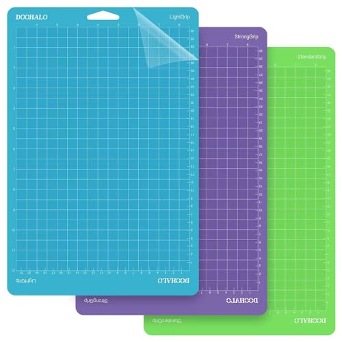 DOOHALO Cutting Mat for Cricut Joy Xtra 3 Pack Replacement Variety Standard Grip Light Grip Strong Grip Adhesive Cut Mats DOOHALO