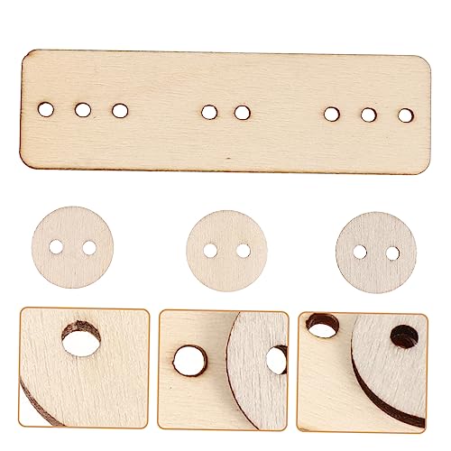 CORHAD 5 Sets Doodle Puzzle Wood Chips Kids Educational Toys Interactive Toys DIY Wooden Chips Graffiti Wooden Chips Wood Decor Toy for Kids Fine CORHAD