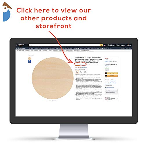 Wooden Circles 2 x 1/4 Inch Wooden Discs - 25 Pieces Ready to Paint and Decorate- Wood Burning -Jewelry Making, Crafts and DIY Projects - Easy to Woodpeckers