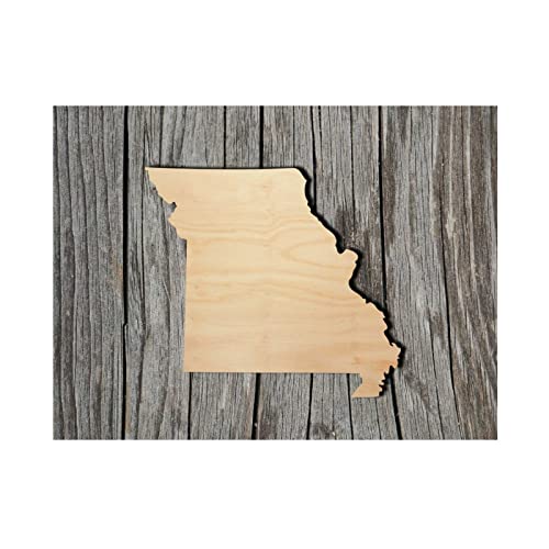 Missouri State Wood Craft,Unfinished Wooden Cutout Art,DIY Wood Sign, Inspirational Farmhouse Wall Plaque,Rustic Home Decor for Home Kitchen Bar Room Arupkeer