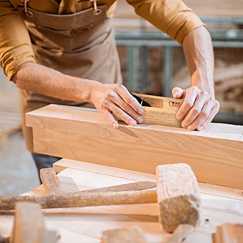 Eutuxia Woodworking Japanese Curved Block Handle Plane 7.25” Manual Planer, Traditional Hand Planer, Specialty Woodwork Handheld Planer Carpenting Eutuxia