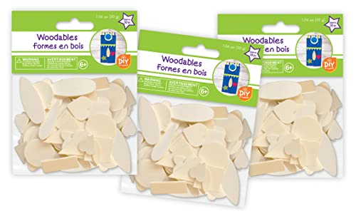 32 Pieces Unfinished Blank Wood Pieces Squares Crafts Natural