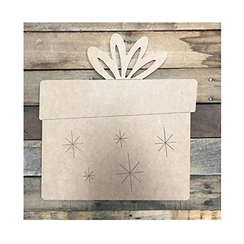 with Stars Wood Craft,Unfinished Wooden Cutout Art,DIY Wood Sign, Inspirational Farmhouse Wall Plaque,Rustic Home Decor for Indoor Holiday Home Arupkeer
