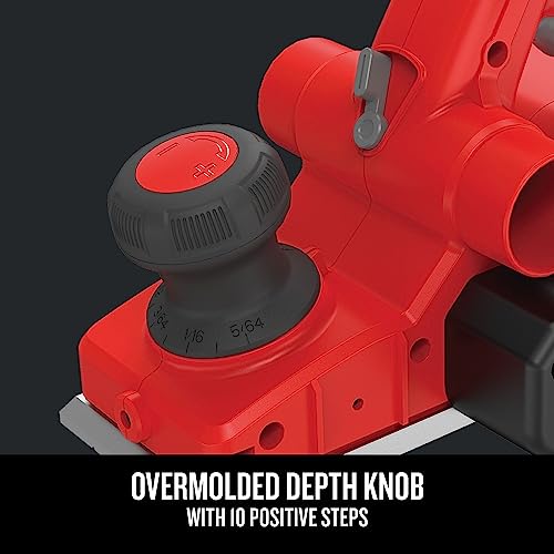 CRAFTSMAN Wood Planer, Hand Planer with Blades, Wrench and Edge Guide, 5/64-inch, 16,500 RPM, 6 Amp, Corded (CMEW300) Craftsman