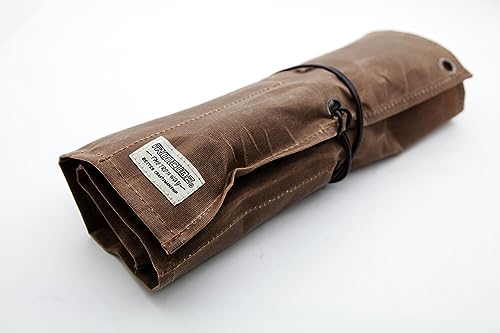 ironcube Tool Roll Tool Pouch, 6 Pocket Tool Storage Bag, Storage for Hand Tools, Gardening Tools, and Woodworking Tools. (Brown) ironcube