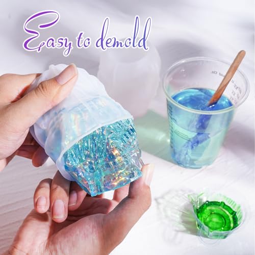 LET'S RESIN Skull Resin Molds, Hear-no, Speak-no, See-no 3 Pcs Skull Silicone Molds for Resin Crafts, Cute Epoxy Resin Molds Silicone for Resin LET'S RESIN