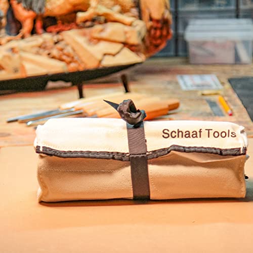 Schaaf Wood Carving Tools Set of 12 Chisels with Canvas Case | Wood Chisels for Woodworking | Wood Working Tools and Accessories | Wood Carving Schaaf Wood Carving Tools