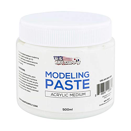 U.S. Art Supply Modeling Paste Acrylic Medium, 500ml Tub U.S. Art Supply