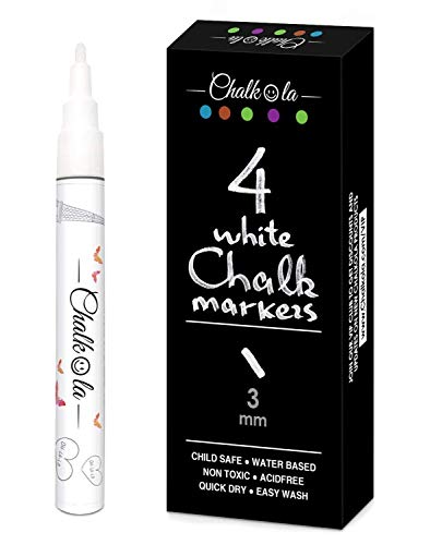 Chalkola 30 Markers 1mm + 4 white 3mm + 6 white Variety Markers Bundle Chalkola