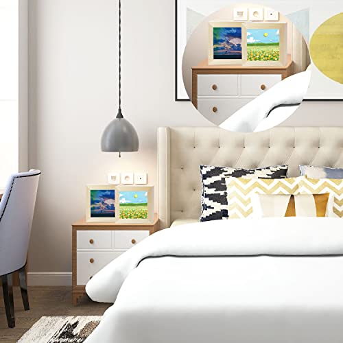 FSWCCK 10 Pcs 5x5 Wood Panel Boards, Unfinished Wood Canvas Wooden for Crafts, Painting Canvas, DIY Art Projects, Pouring, Arts Use with Oils, FSWCCK