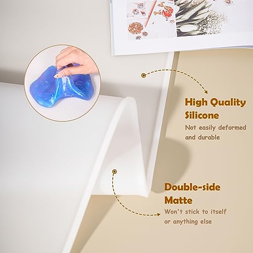 31.5 x 23.6 x 0.06 Inches Extra Thick Silicone Mat with Lip 0.22" Raised Edge for Resin, Large Silicon Mat for Kitchen Counter Heat Resistant, Foepoge