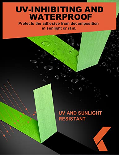 KREFINISH Painters Tape for Car Paint Green No Residue Automotive Masking Tape for Automotive Paint - Heat Resistant for Paint Booth, 0.7 Inches x 60 KREFINISH