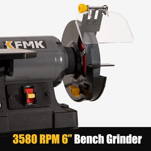 KFMK High Speed 6" Bench Grinder & 1"x30" Belt Sander Combo, Bench Belt Sander & Grinder for Metalworking, Belt Grinder for Knife Making, sharpening KFMK