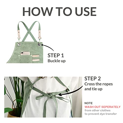 carrotez Adjustable Over sized Plus Size Canvas Apron with Pockets Men and Women Aprons carrotez