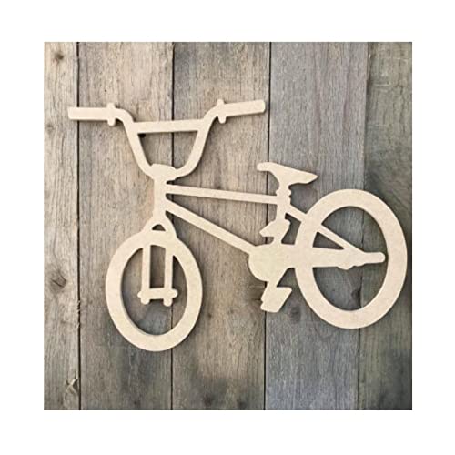 Bike Wood Craft Unfinished Wooden Cutout Art DIY Wood Signs Inspirational Wall Plaque Classic Wooden Wall Art Decor for Front Door Entryway Porch Bar Arupkeer