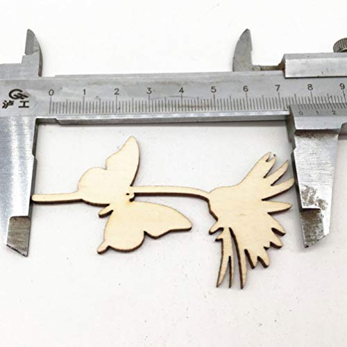 Happyyami 30pcs Wooden Flowers for Crafts Unfinished Wood Cutouts Wood Shapes Slices for DIY Wedding Birthday Party Favors Centerpieces (Assorted Happyyami